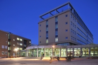 Blick auf das Diagnostikzentrum der Universitätsmedizin Greifswald.